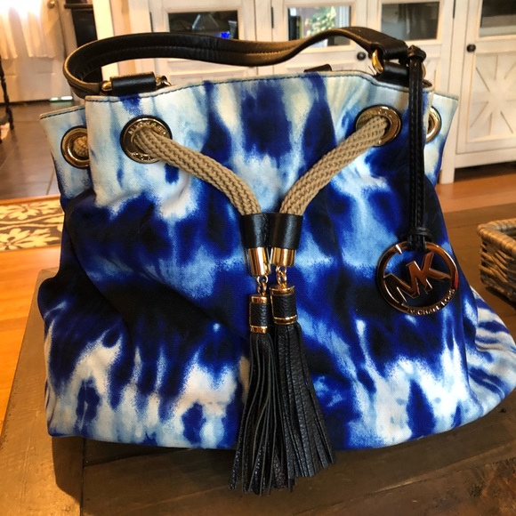 Michael Kors Handbags - Michael Kors tie dye blue and white purse
